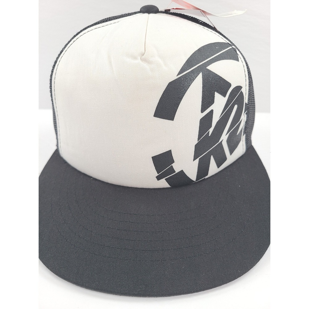 K2 Skis Graphic Logo Trucker Hat Black White Mesh Snapback Flat Brim OSFA New